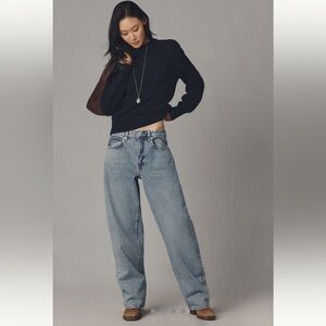 Frame Low-Slung Low - rise Barrel Jeans size 30